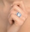 Blue Topaz 6.83CT And Diamond 9K White Gold Ring - image 4