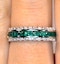 Emerald and Diamond Eternity Ring 0.56ct in 9K White Gold - image 4