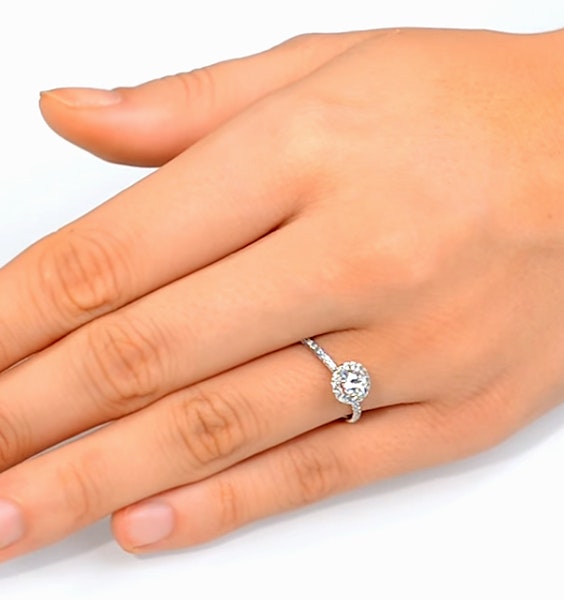 Ella Halo Lab Diamond Engagement Ring 0.55ct in 9K White Gold - Image 4