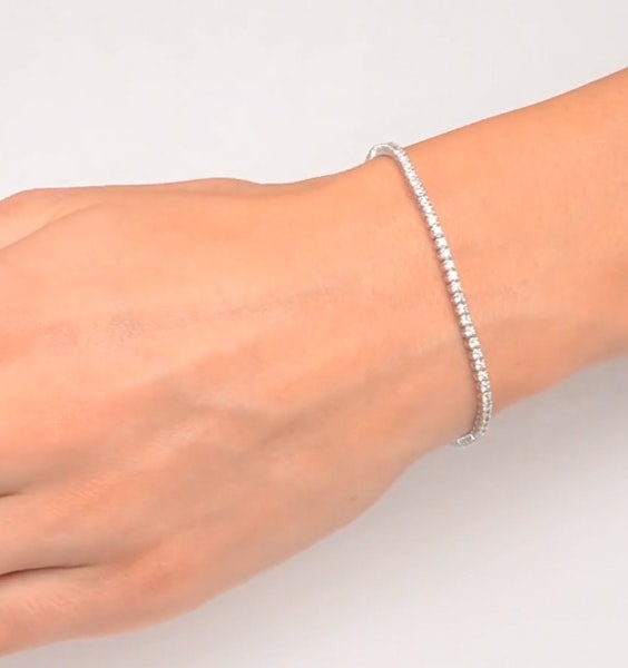 2CT Tennis Bracelet Lab Diamonds Claw Set in 9K White Gold F/VS - Image 4