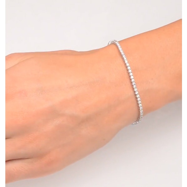 2CT Tennis Bracelet Lab Diamonds Claw Set in 9K White Gold - Image 4