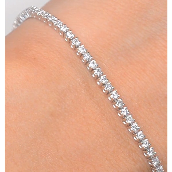 Diamond Tennis Bracelet Chloe 2.00ct Premium Claw Set 18K White Gold - Image 3