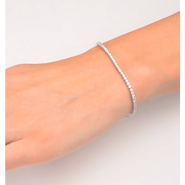 Diamond Tennis Bracelet Chloe 2.00ct Premium Claw Set 18K White Gold - Image 4