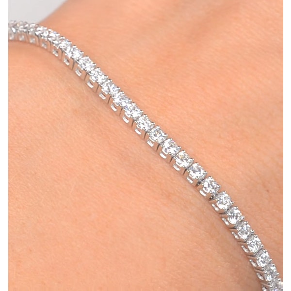 Diamond Tennis Bracelet Chloe 3.00ct H/Si Claw Set in 18K White Gold - Image 3
