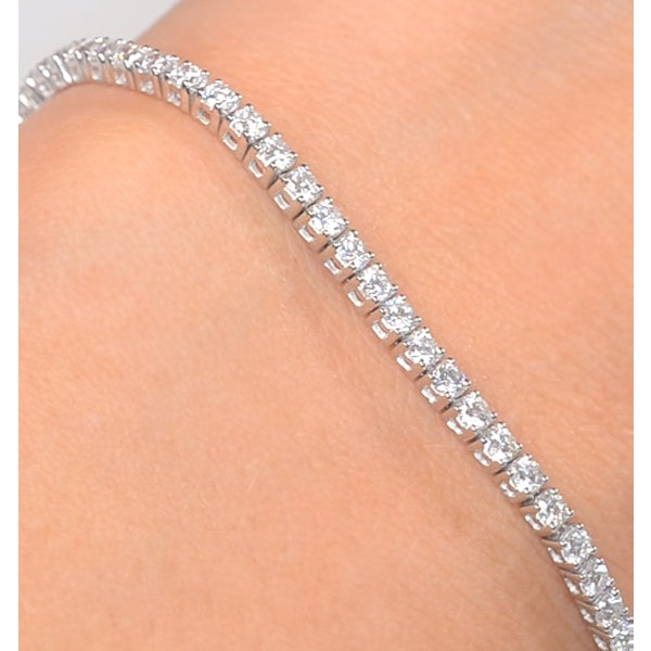 Diamond Tennis Bracelet Chloe 3.00ct Premium Claw Set 18K White Gold - Image 3