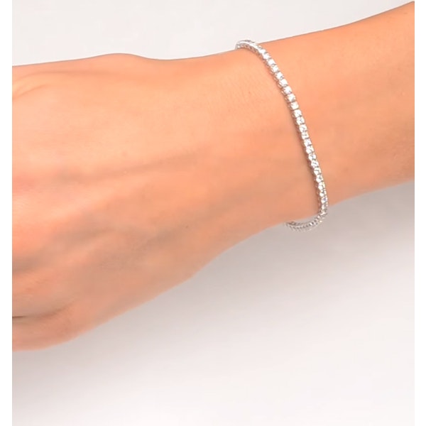Diamond Tennis Bracelet Chloe 3.00ct Premium Claw Set 18K White Gold - Image 4