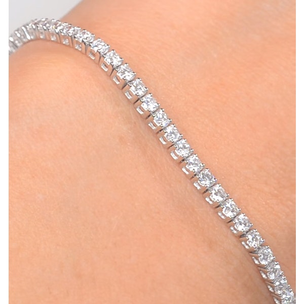 Diamond Tennis Bracelet 18K White Gold Chloe 3.00ct G/Vs - Image 3