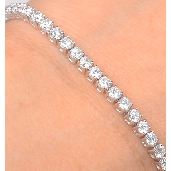 Chloe Lab Diamond Tennis Bracelet 5.00ct G/VS Set in 18K White Gold - Image 3