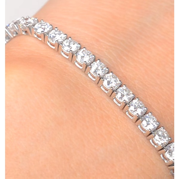Love All Diamond Tennis Bracelet 18K White Gold Chloe 6.00ct G/Vs - Image 3
