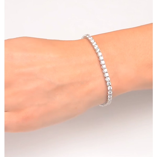 Love All Diamond Tennis Bracelet 18K White Gold Chloe 6.00ct G/Vs - Image 4