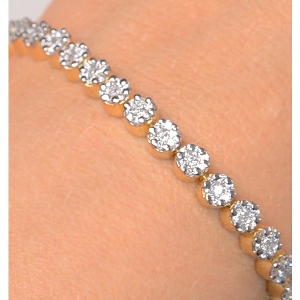Ava Diamond Cluster Bracelet 3.00ct H/Si Quality set in 18K White Gold - Image 2