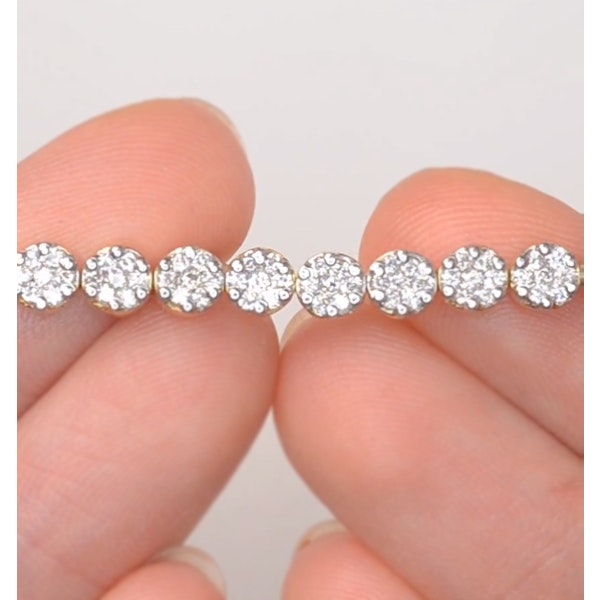 Ava Diamond Cluster Bracelet 3.00ct H/Si Quality set in 18K White Gold - Image 4