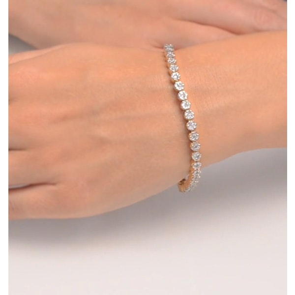Ava Diamond Cluster Bracelet 3.00ct G/Vs Quality set in 18K White Gold - Image 3