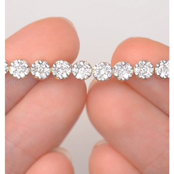 Ava Diamond Cluster Bracelet 3.00ct G/Vs Quality set in 18K White Gold - Image 4