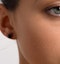 Sapphire 7mm x 5mm 18K White Gold Earrings - image 4