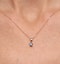 Sapphire 5 x 4 mm 18K Yellow Gold Pendant Necklace - image 4