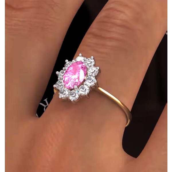 18K Gold 0.50ct Diamond and 1.05ct Pink Sapphire Ring - Image 4