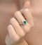 Emerald 1.95CT And Diamond 1.00ct Cluster Ring Set in Platinum - image 4