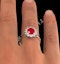 Ruby 2.40ct And Diamond 1.00ct Cluster Ring in 18K Gold - image 4