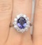 Tanzanite 1.7ct And Diamond 1ct Cluster Ring in 18K White Gold - image 4