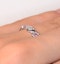 18K White Gold Diamond and Pink Sapphire Ring 0.08ct - image 4