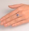 Tanzanite 6 x 4mm And Diamond 18K Gold Ring  FET37-V - image 4