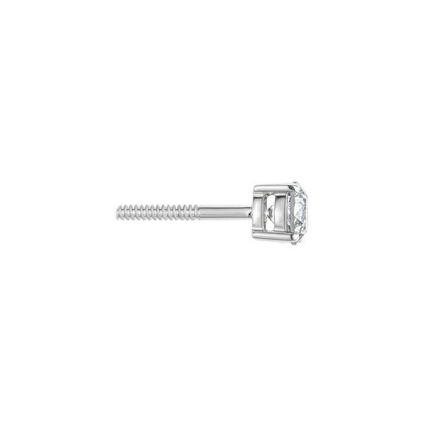 Diamond Earrings 1.00CT Studs Premium Quality in 18K White Gold 5.1mm - Image 5