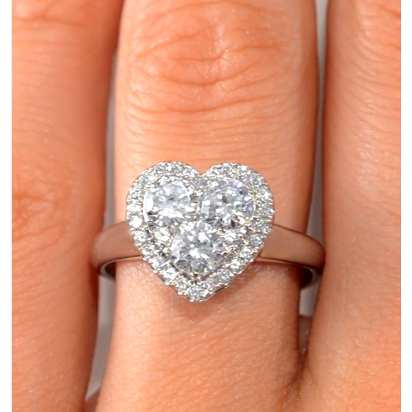 1.20ct Diamond and 18K White Gold Galileo Ring FT70 - Image 4