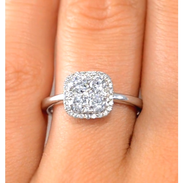 0.70ct Diamond Engagement and 18K White Gold Galileo Ring FT79 - Image 4