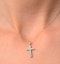 Lab Diamond Cross Necklace Pendant 0.22ct set in 925 Silver - image 4