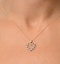 Sapphire And 0.03CT Diamond Heart Pendant Necklace 9K Yellow Gold - image 2