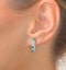 Emerald 1.10CT And Diamond 9K White Gold Earrings - image 4