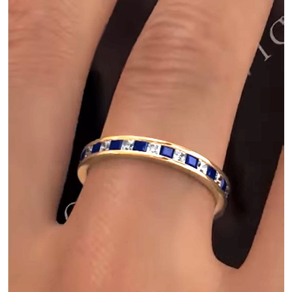 Eternity Ring Lauren Diamonds H/SI and Sapphire 1.20CT in 18K Gold - Image 4