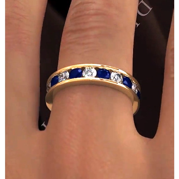 ETERNITY RING RAE DIAMONDS H/SI AND SAPPHIRE 1.90CT - 18K GOLD - Image 4