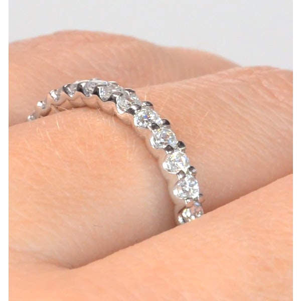 Chloe Lab Diamond Eternity Ring Platinum Claw Set 1.00ct H/Si - Image 4