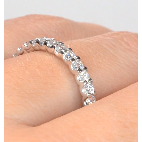 Chloe Lab Diamond Eternity Ring Platinum Claw Set 1.00ct G/Vs - Image 4