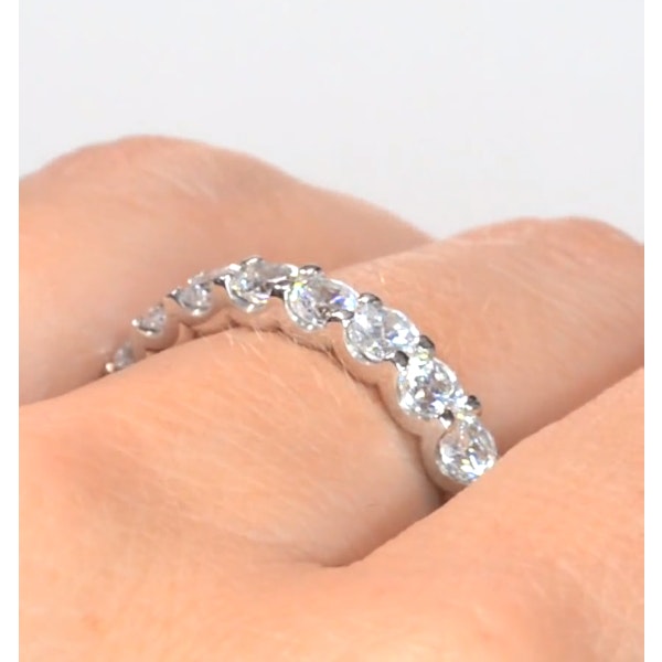 Chloe Lab Diamond Eternity Ring Platinum Claw Set 2.00ct G/Vs - Image 4