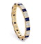 Olivia 18K Gold Sapphire 1.30ct and H/SI 1CT Diamond Eternity Ring - image 2
