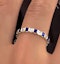 Olivia 18K Gold Sapphire 1.30ct and H/SI 1CT Diamond Eternity Ring - image 3