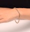 1ct Lab Diamond Tennis Bracelet Rub Over Style in 9K Yellow Gold - image 3