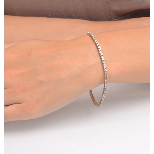2ct Diamond Tennis Bracelet Claw Set in 9K Yellow Gold - Image 3
