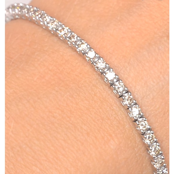 3ct Diamond Tennis Bracelet Claw Set in 9K White Gold - Image 3