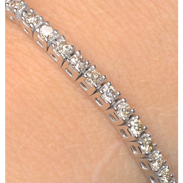 4ct Diamond Tennis Bracelet Claw Set in 9K White Gold - Image 3