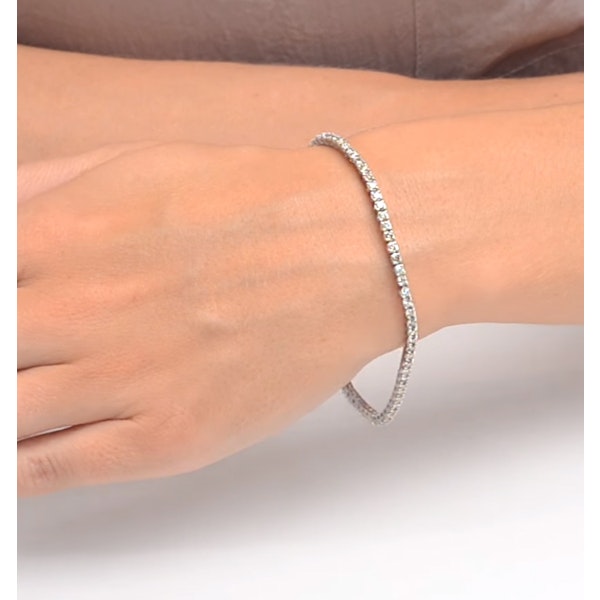 4ct Diamond Tennis Bracelet Claw Set in 9K White Gold - Image 4