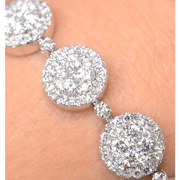 Halo Bracelet with 5CT of Diamonds in 18K White Gold - J3353 - Image 4