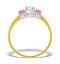 18K Gold Diamond Pink Sapphire Ring 0.33ct - image 2