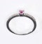 18K White Gold H/Si Diamond and Pink Sapphire Ring - SIZE L - image 4