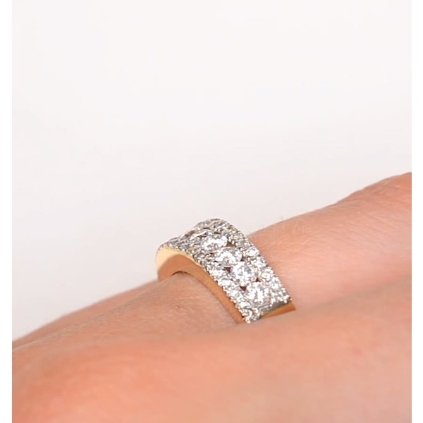 Diamond 1.00ct And 18K Gold Half Eternity Ring - N4495 - Image 3