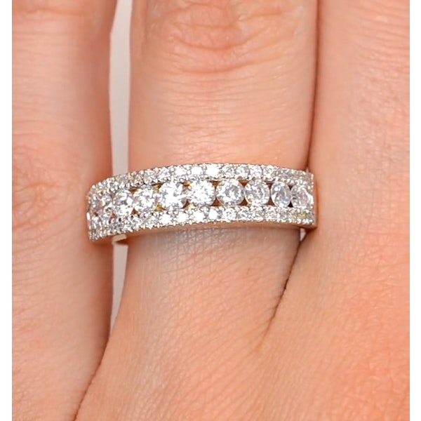 Diamond 1.00ct And 18K Gold Half Eternity Ring - N4495 - Image 4