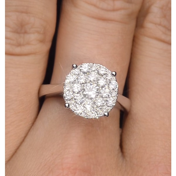 Diamond Galileo Ring 1CT Set in 18K White Gold - N4532Y - Image 4